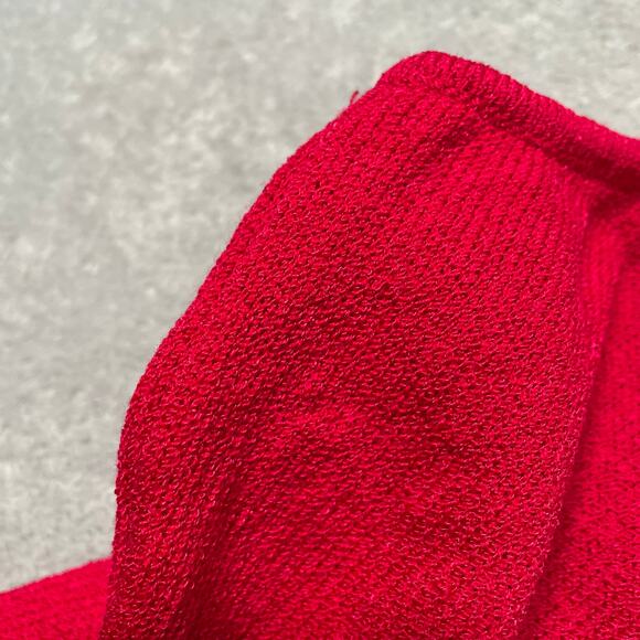 St. John Top Womens Medium Red Santana Knit Shell Tank Quiet Luxury Classic - Picture 5 of 7